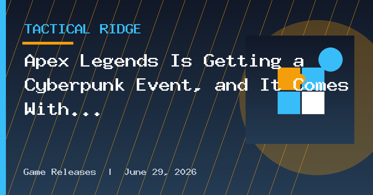 Apex Legends Is Getting a Cyberpunk Event, and It Comes With a Dangerous Twist