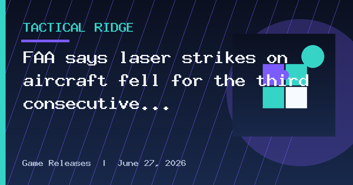 FAA says laser strikes on aircraft fell for the third consecutive year
