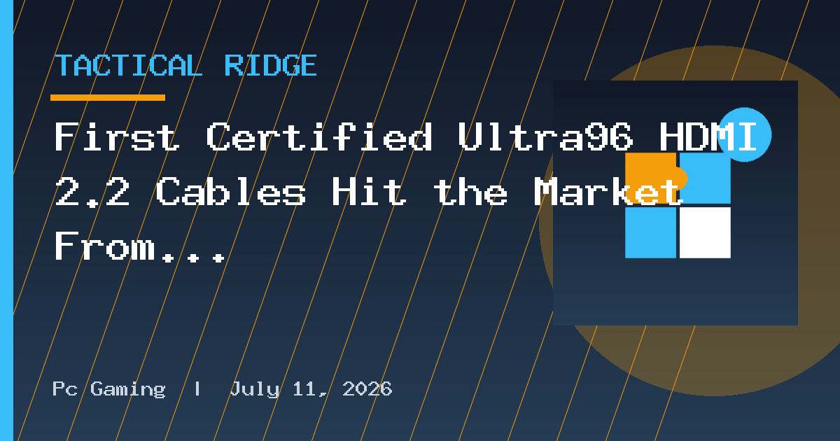 First Certified Ultra96 HDMI 2.2 Cables Hit the Market From Silkland and ELECOM