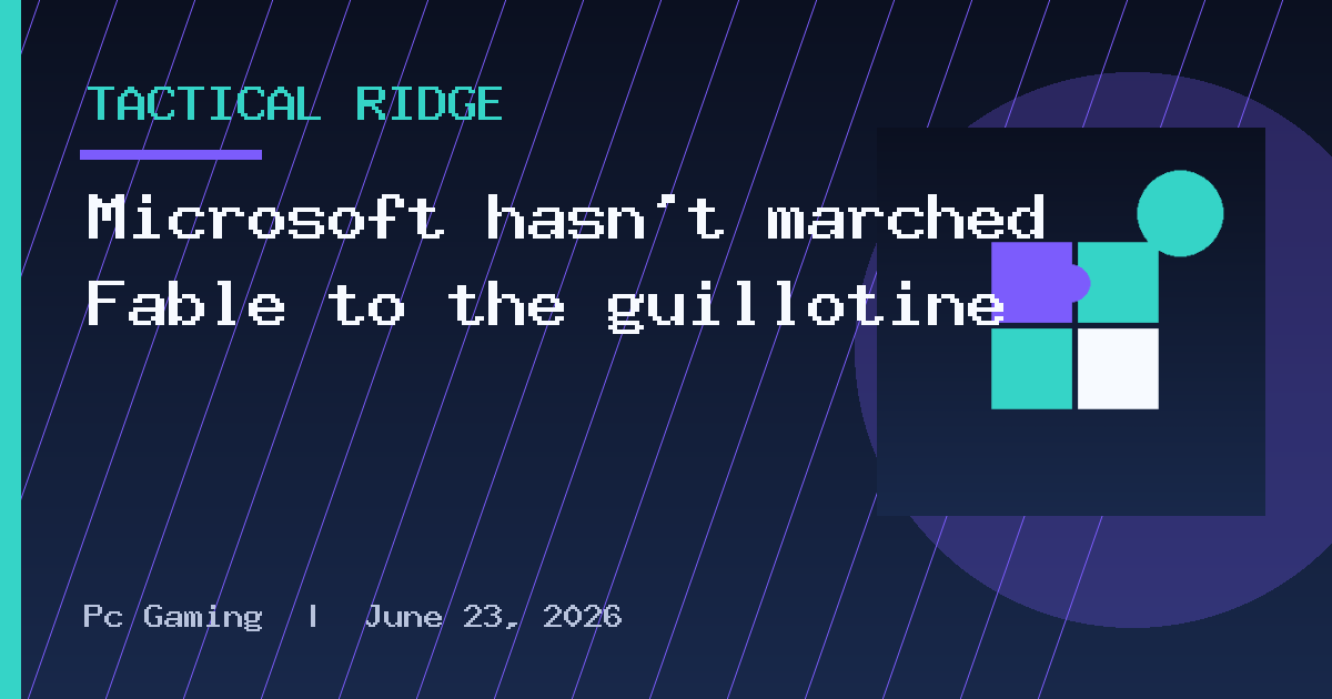 Microsoft hasn't marched Fable to the guillotine