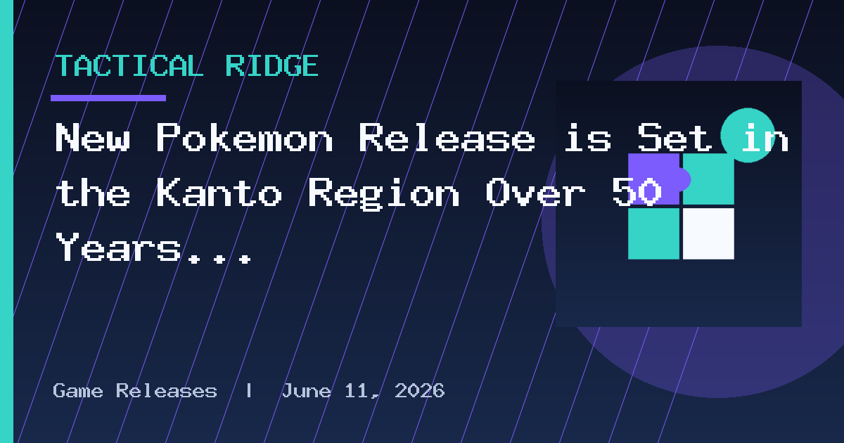New Pokemon Release is Set in the Kanto Region Over 50 Years