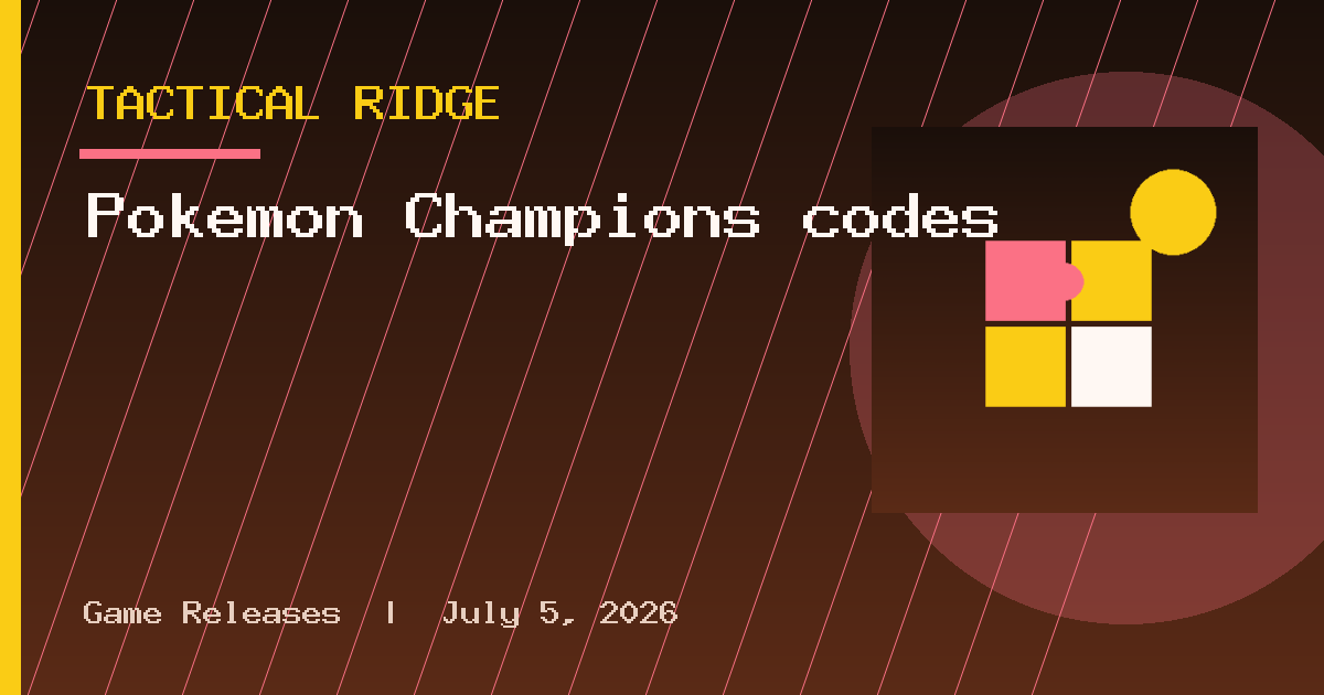 Pokemon Champions codes