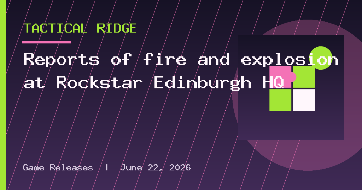 Reports of fire and explosion at Rockstar Edinburgh HQ