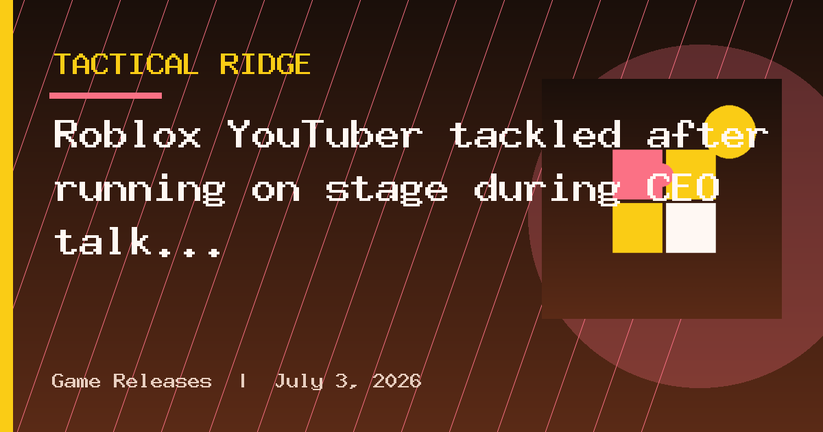Roblox YouTuber tackled after running on stage during CEO talk in “kids deserve
