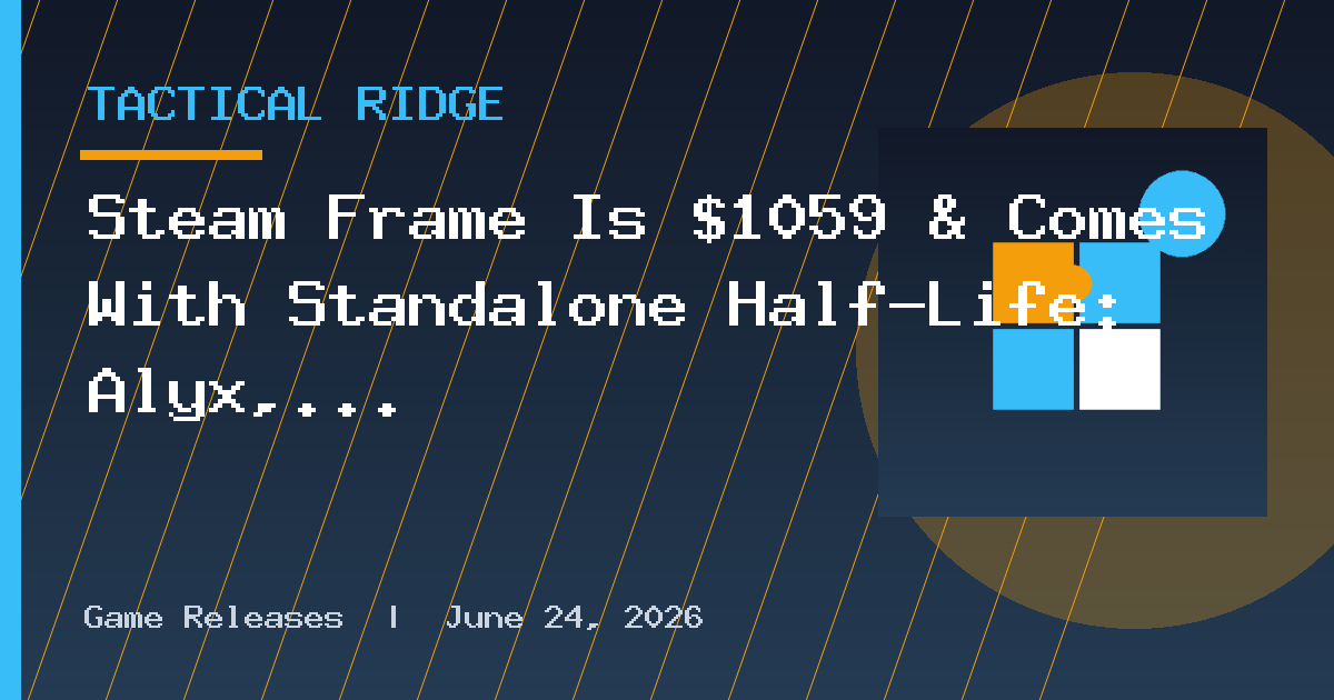 Steam Frame Is $1059 & Comes With Standalone Half-Life: Alyx, Reservations Open