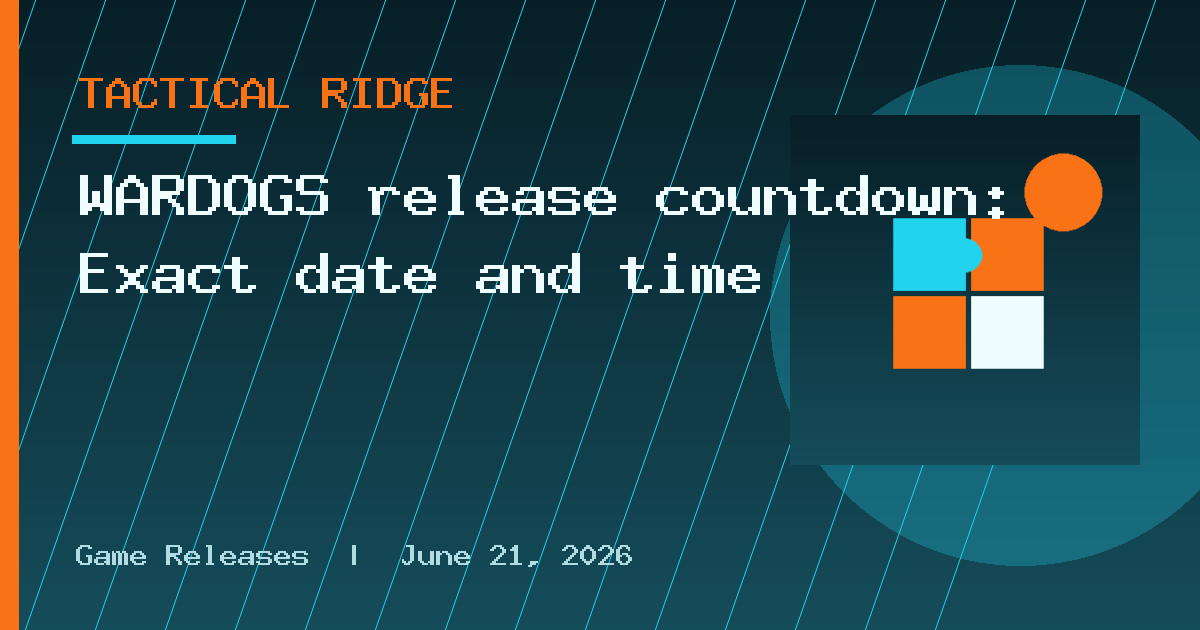 WARDOGS release countdown: Exact date and time