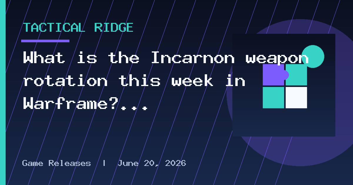 What is the Incarnon weapon rotation this week in Warframe?